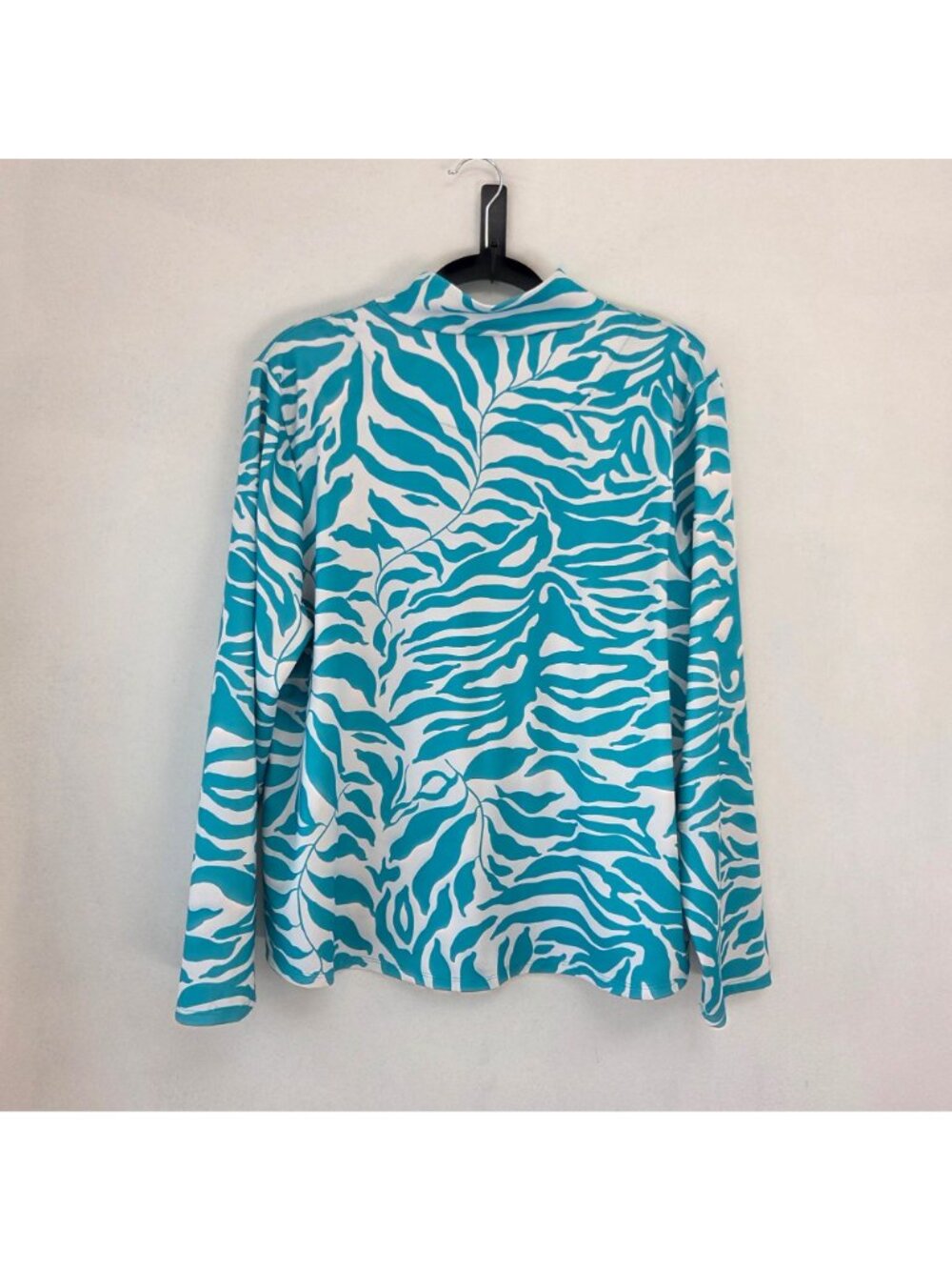 Chico's Zenergy UPF Long Sleeve Half Zip Top Shirt Pullover Teal Women's XL - Picture 3 of 8
